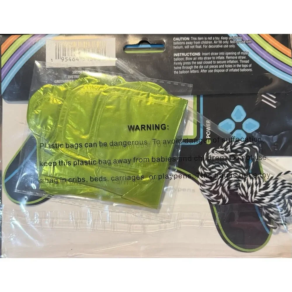 Video Game Controller Banner Balloons 